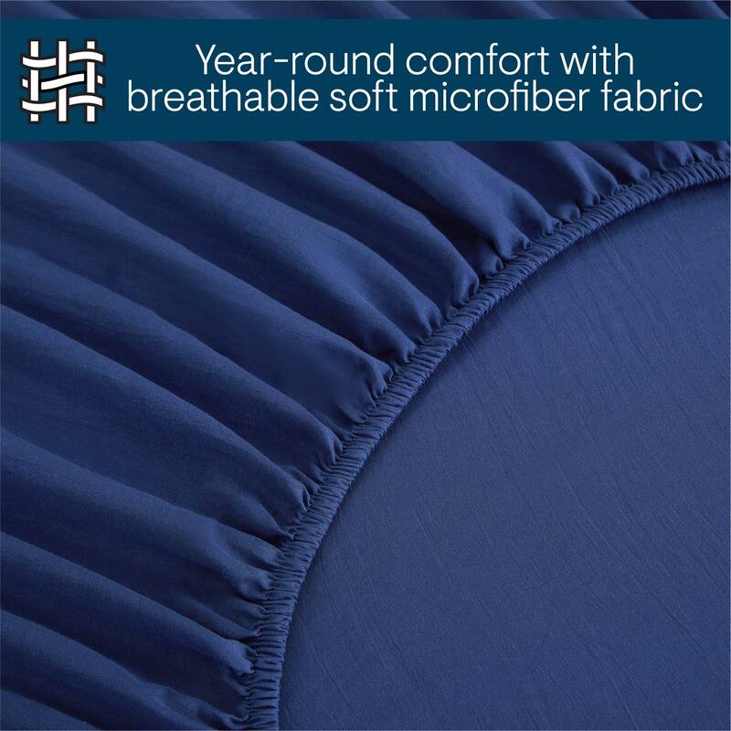 Aeropostale Premium All Season Microfiber Navy Sheet Set