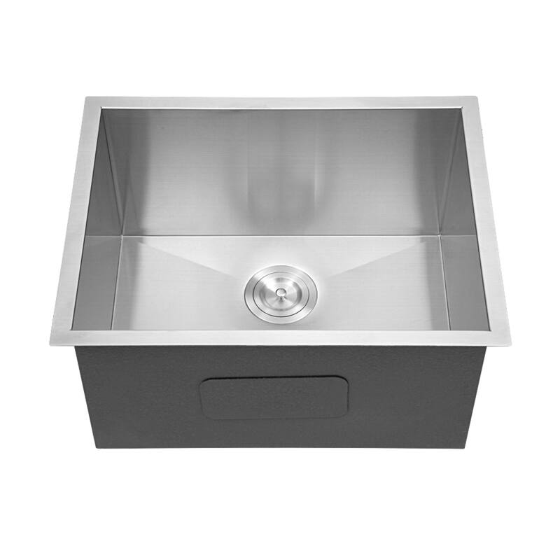Undermount 16 Gauge Single Bowl Stainless Steel Kitchen Sink in Brushed Nickel