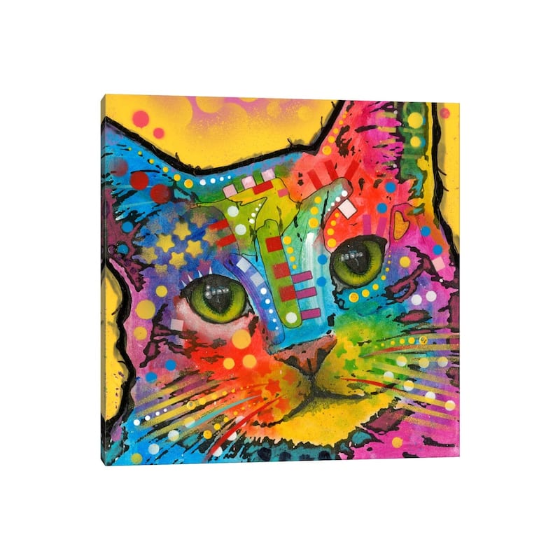 iCanvas "Tilt Cat" by Dean Russo Canvas Print