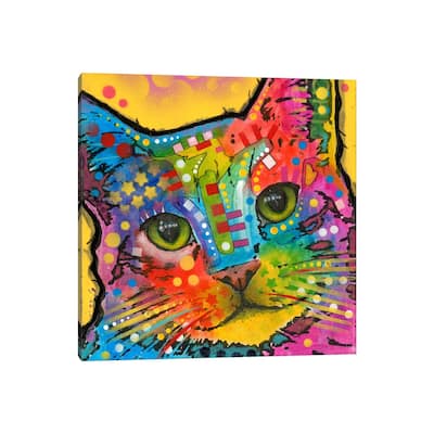 iCanvas "Tilt Cat" by Dean Russo Canvas Print