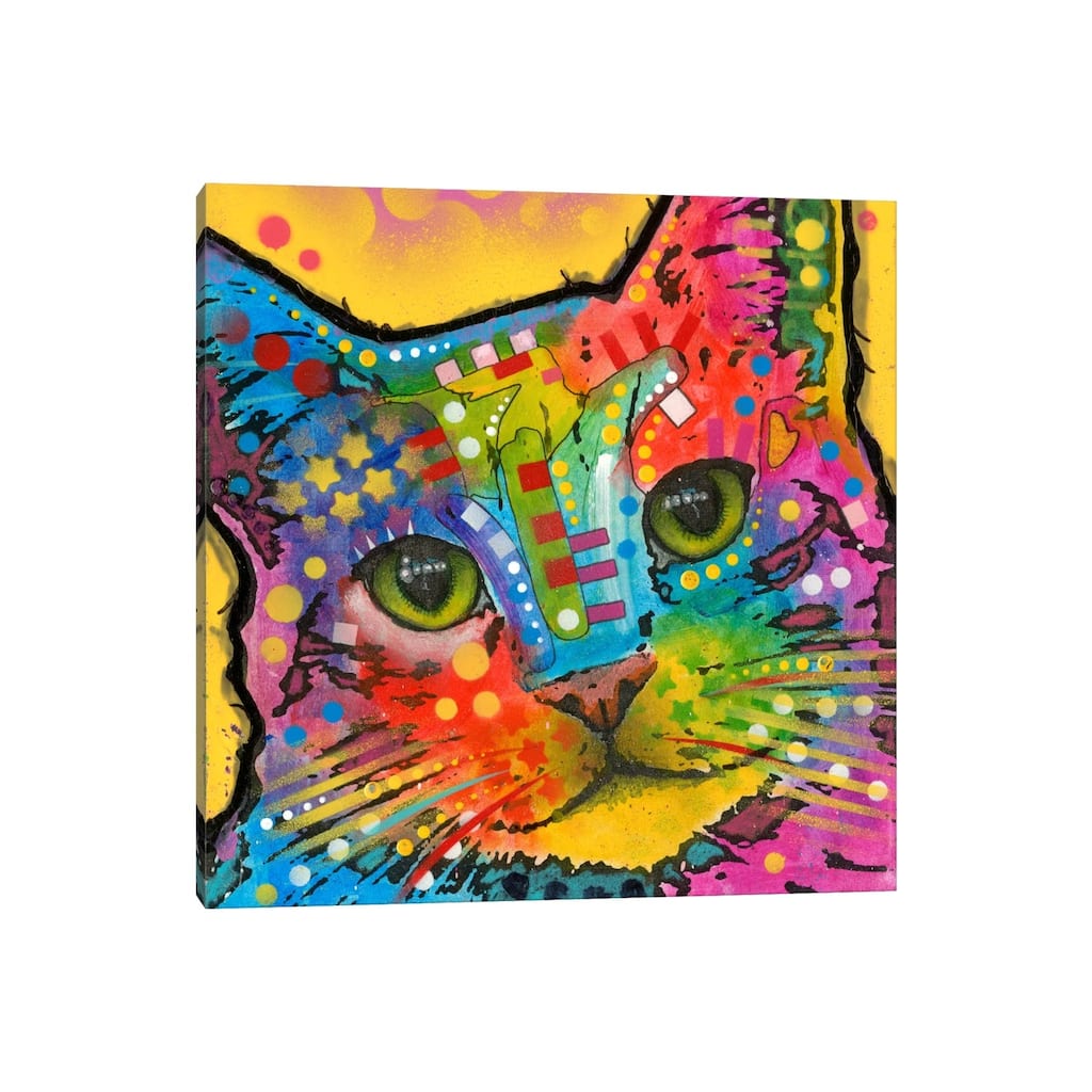 iCanvas "Tilt Cat" by Dean Russo Canvas Print