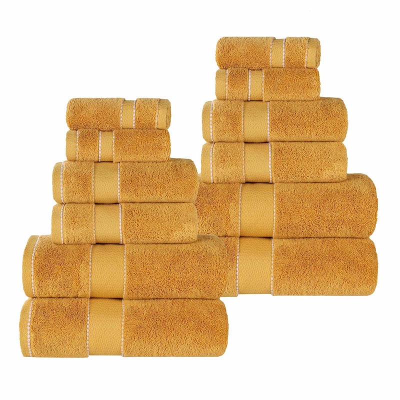 Superior Niles Cotton Ultra-Plush Absorbent 12 Piece Towel Set