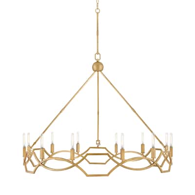 Hinkley Lighting 45786 Leona 12 Light 45" Wide Taper Candle Style