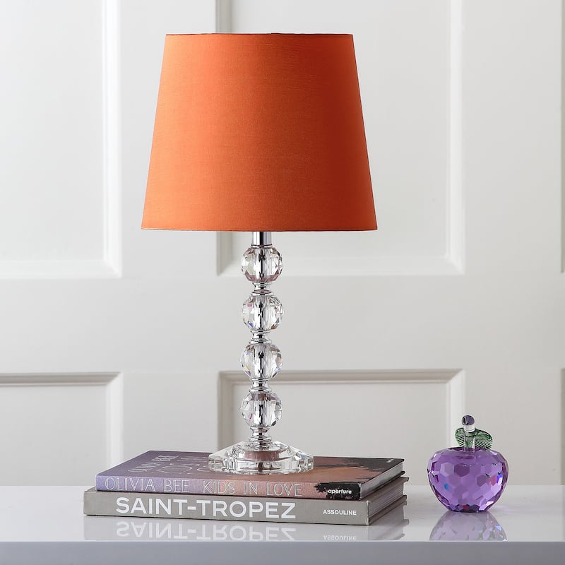 SAFAVIEH Lighting Denita 16-inch Grey Shade Stacked Crystal Ball Table Lamp (Set of 2) - 9"x9"x16" - 9Wx9Dx16H