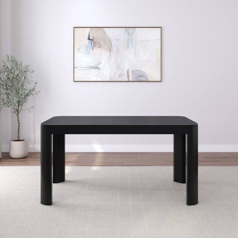 Plank and Beam Contour Solid Wood Dining Table - 60"