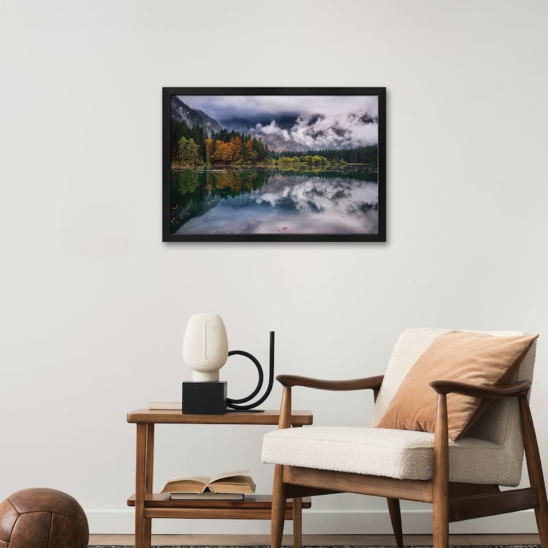 Autumn Mood At Fusine Lake Premium Framed Poster by Ales Krivec