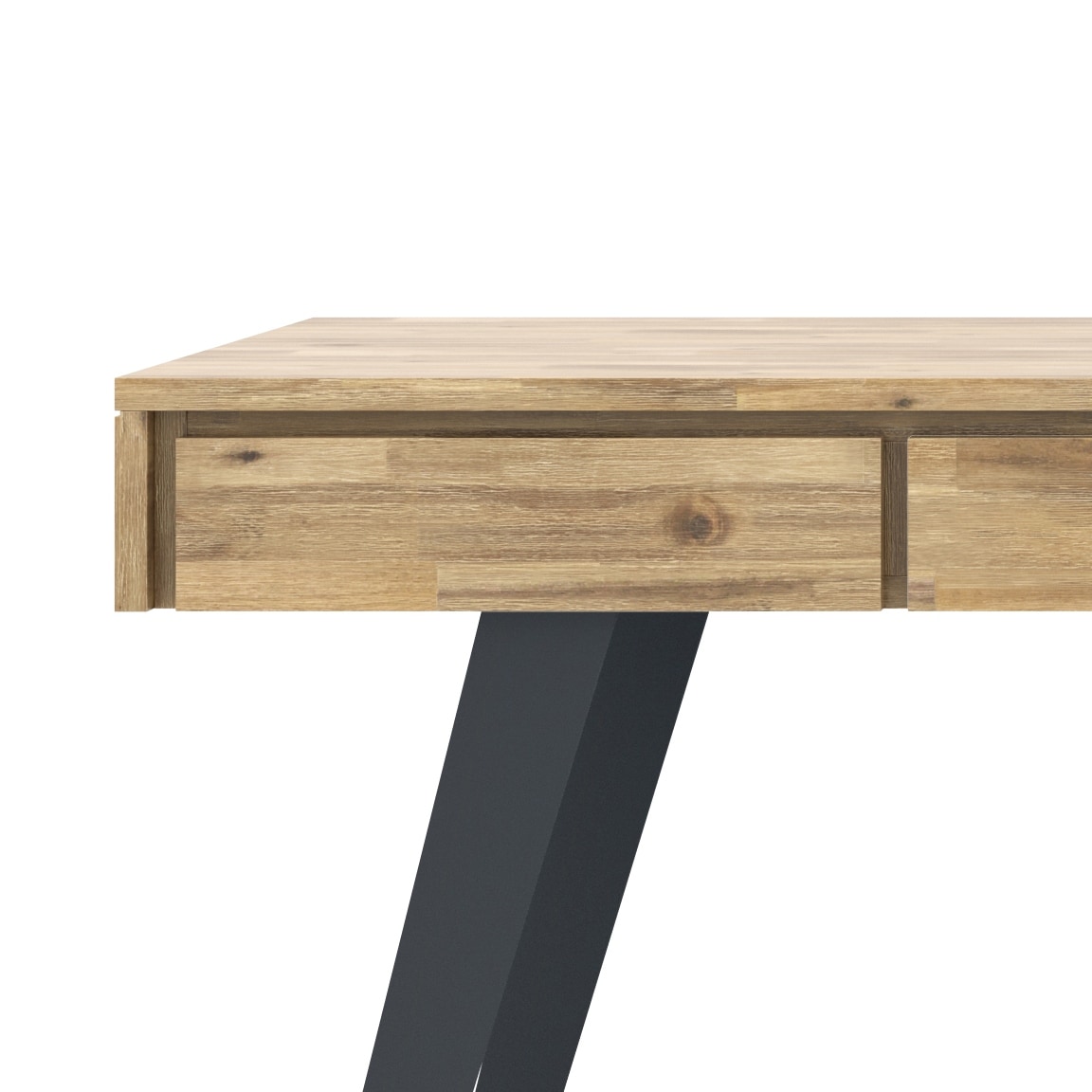 Wyndenhall Mitchell Solid Acacia Wood Modern Industrial 54 Inch Wide Desk Overstock 20677589