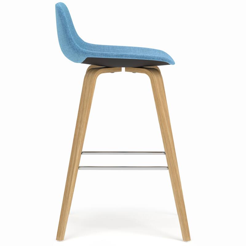 WYNDENHALL Cacey Mid Century Modern Bentwood Counter Height Stool (Set of 2) - 20.7'' x 21.1'' x 36.6