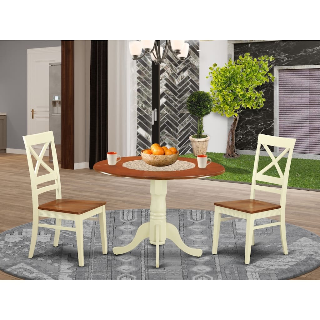 Dining Table Set for 4 - Eclectic Elegance Wood Table & Chairs - Furniture