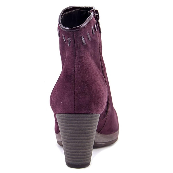 purple ankle boots womens