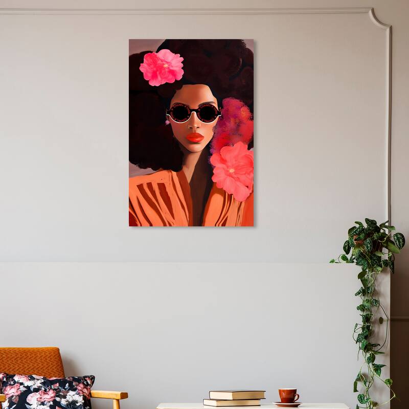 Wynwood Studio Fashion and Glam Glamorama V Orange and Glam Wall Art Canvas Print - 30 x 20