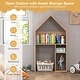 preview thumbnail 7 of 6, 2-in-1 Kids House-Shaped Table and Chair Set-Gray - Grey