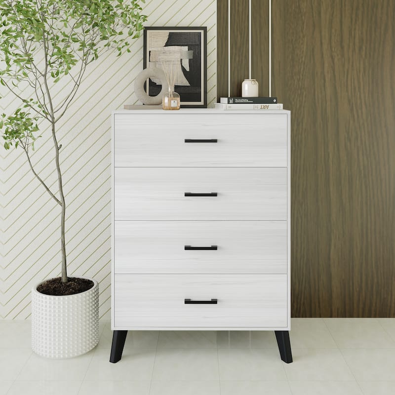CraftPorch Classic Style 4-Drawers Wooden Chest