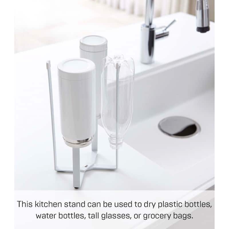 Yamazaki Home Collapsible Bottle Dryer, Steel - L 3.74 x W 4.72 x H 10.43 inches
