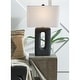 preview thumbnail 1 of 3, Signature Design by Ashley Wimmings Black/White Table Lamp (Set of 2) - 16" W x 10" D x 26.5" H 16" W x 10" D x 26.5" H - Black