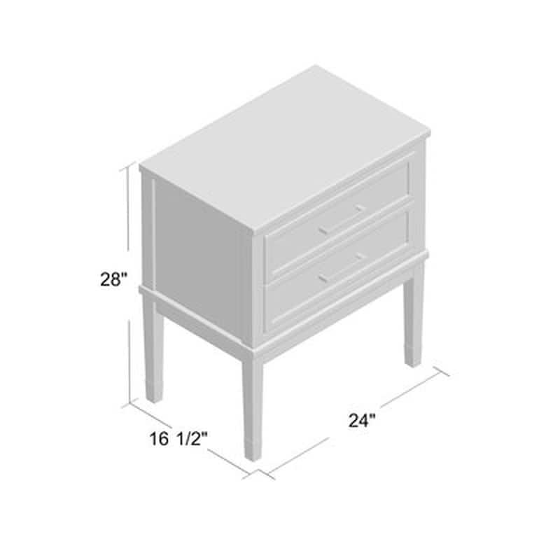 Modern Side Table with USB Port - Elegant Living Room Nightstand, 28" Tall, Gold Accents, Rubberwood Construction - 28