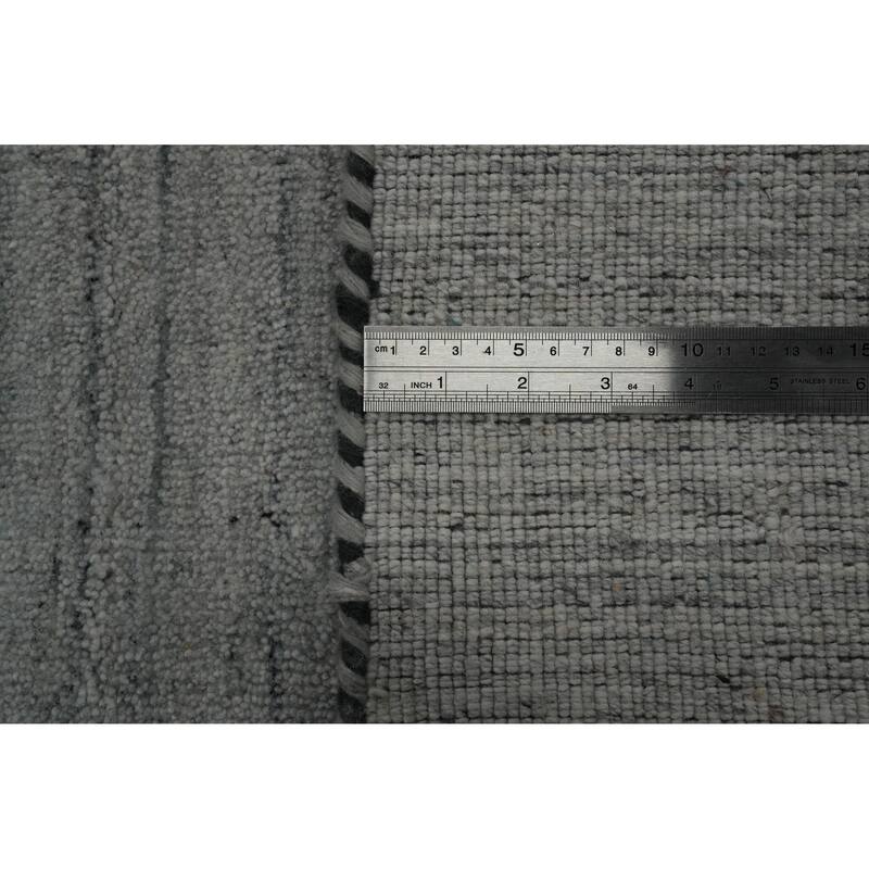 Hand Knotted Oriental 100% Wool Carpet Tribal Animal Pictorial Greys & Charcoal Gabbeh Area Rug - 9' 8'' X 7' 11''