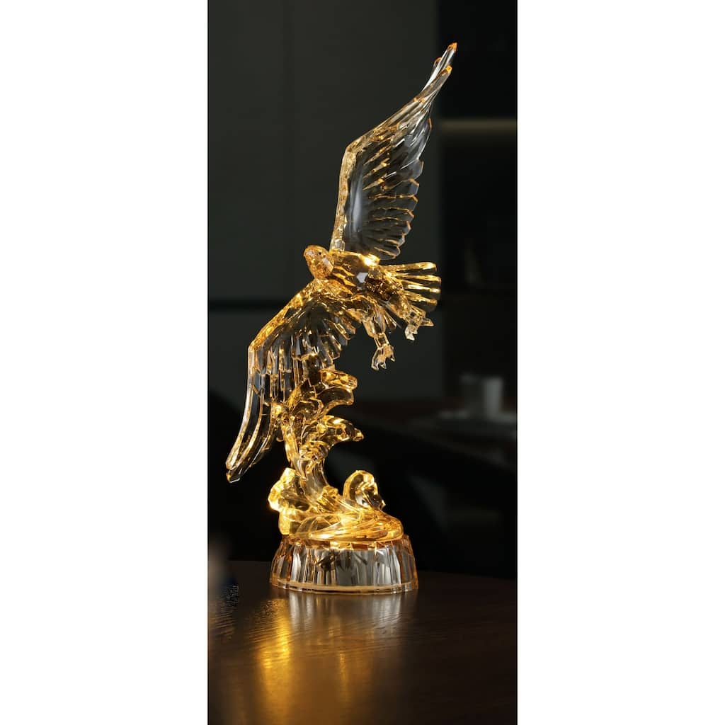LED Lighted Flying Eagle Figurine Decoration - 13.75"