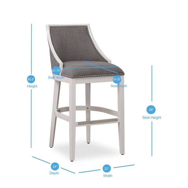 Lawrence White Counter Height Stool by Greyson Living On Sale