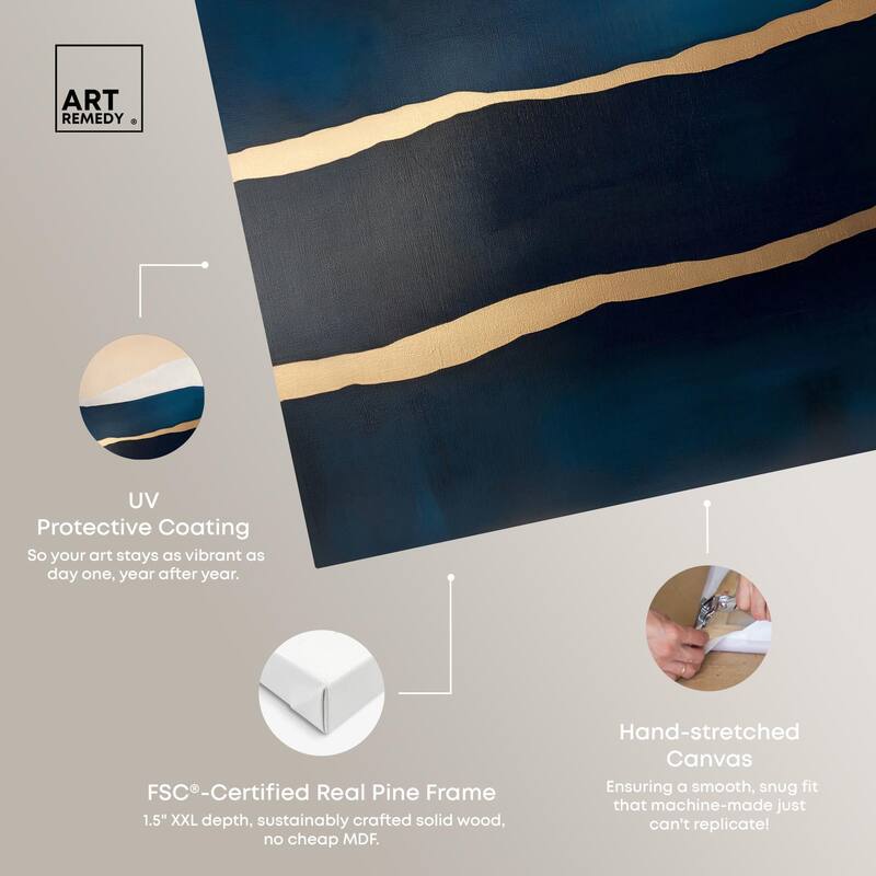 Golden Seam II Canvas by Art Remedy, Gallery Wrapped