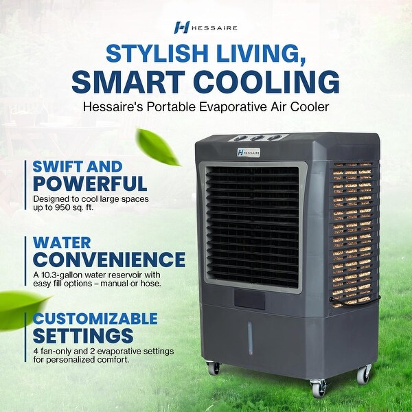 ＢＩＯMASTER Hessaire MC37M Indoor or Outdoor Portable 950 Sq Ft Evaporative