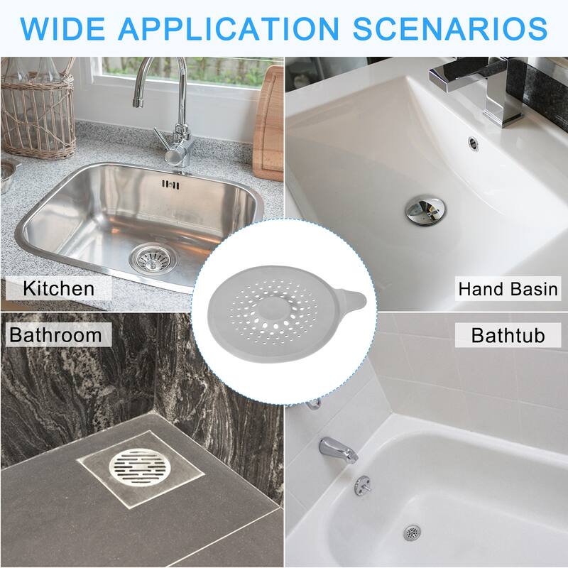 Hair Drain Catcher, 5.51inch Tub Drain Covers Protector with Handle