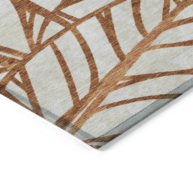 Machine Washable Indoor/ Outdoor Chantille Modern Palms Rug