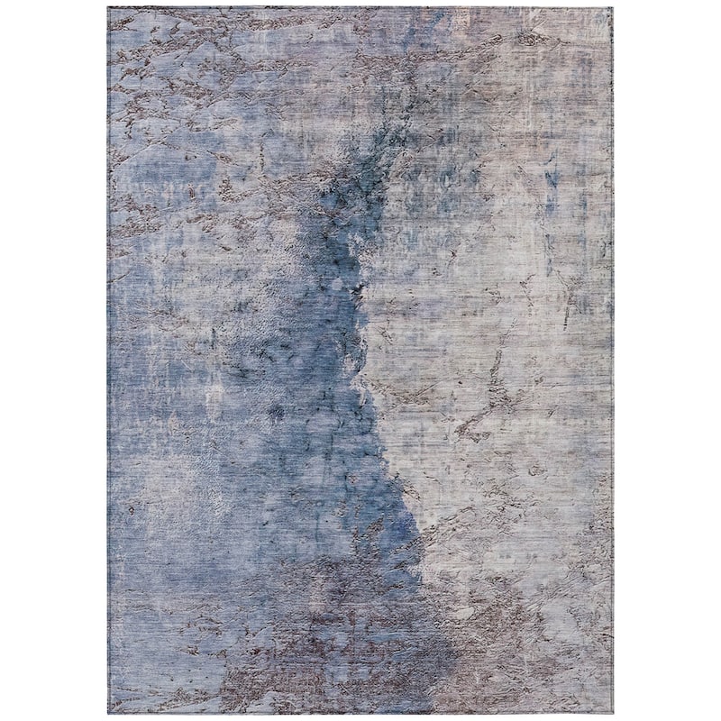 HomeRoots Abstract Transitional Rectangle Outdoor Rug