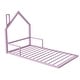 preview thumbnail 16 of 15, Twin Size Metal Floor Bed with House Headboard