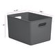 preview thumbnail 18 of 27, Superio Ribbed Storage Bin with Matching Lid - 15"W x 9"H x 11.5"D