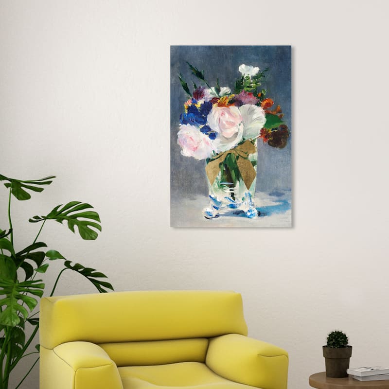 Wynwood Studio Canvas Floral and Botanical Flower Bouquet Classic White and Modern & Contemporary Wall Art Canvas Print - 30 x 20