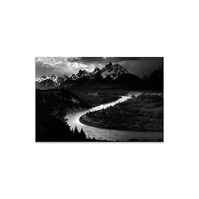 The Tetons - Snake River Print On Acrylic Glass by Ansel Adams