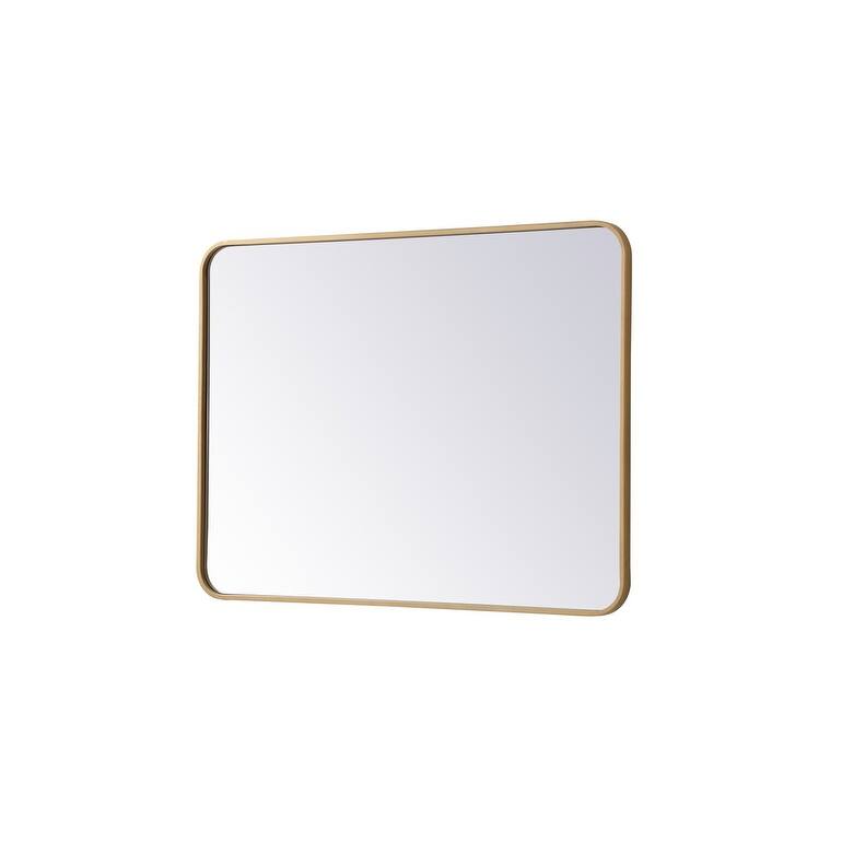 Ezra Soft Corner Metal Rectangular Mirror
