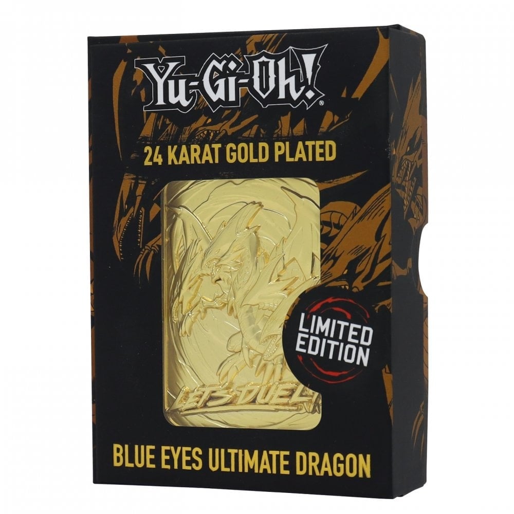 Yugioh! Blue Eyes Ultimate Dragon 24 Karat Gold Plated Metal Card