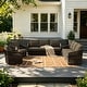 preview thumbnail 35 of 81, Rope Woven Patio Conversation Set with Swivel Chair & Settee Cushions