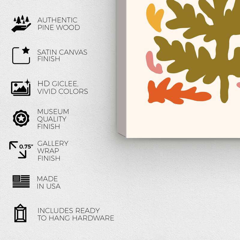 Wynwood Studio Canvas Holiday and Seasonal Leaf Choices VERTICAL Orange Modern & Contemporary Wall Art Canvas Print