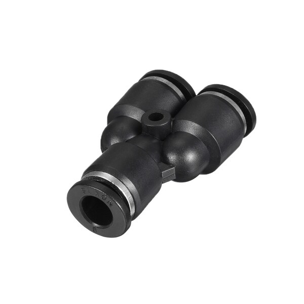 8pcs Push To Connect Fittings Y Type Tube Connect 6mm or 15/64" od Black - 8pcs 15/64"