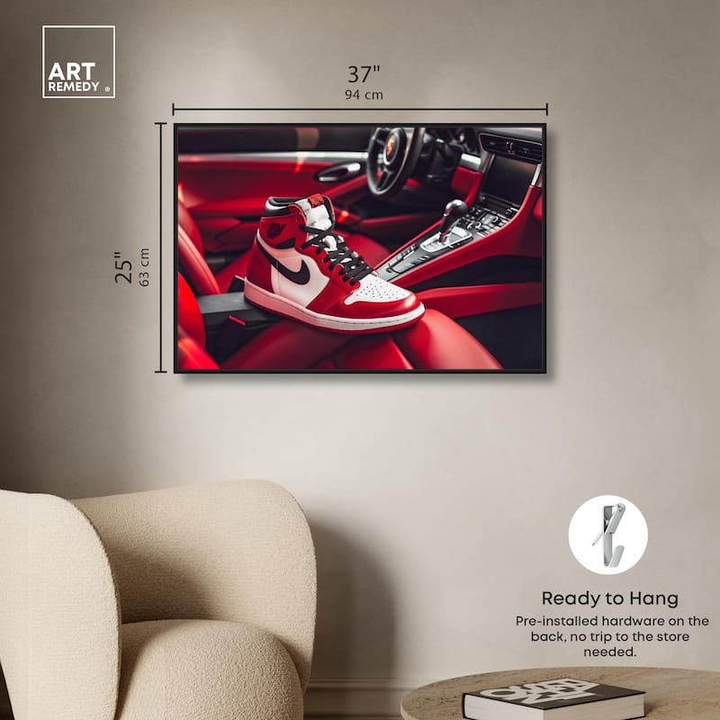 Sneaker Car Red Canvas by Art Remedy