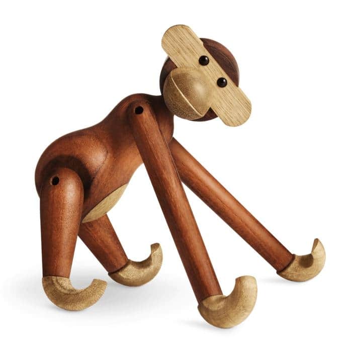 Kay Bojesen Monkey, Teak/Limba, Small - H: 7.3"