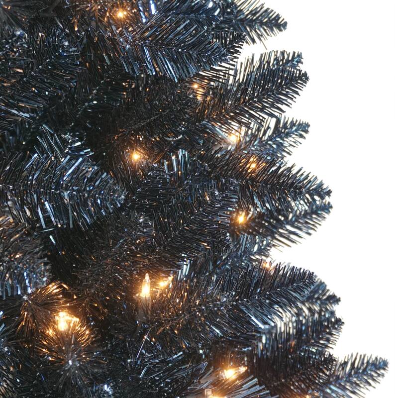 7.5' Pre-lit Dark Blue Tree
