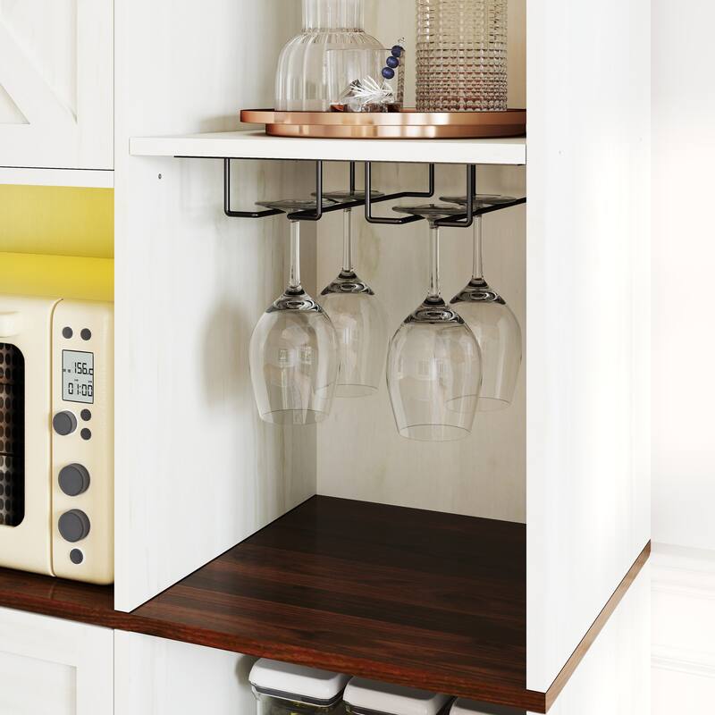 Pantry Cabinet with Glass Holder and Drawer
