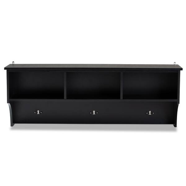 Shop Maya Modern Transitional Entryway Wall Mounted Coat Rack With Shelves On Sale Overstock 30774001 Grey