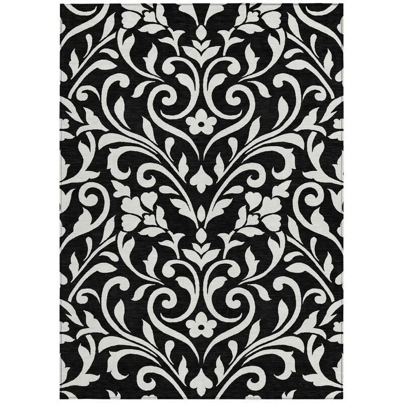 HomeRoots Floral Transitional Rectangle Outdoor Rug