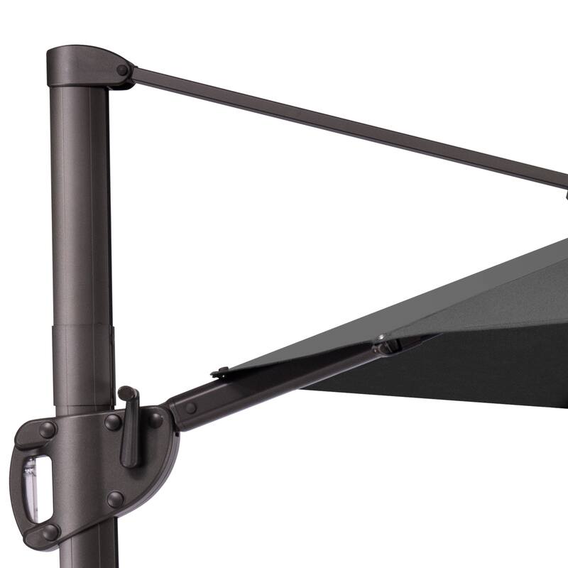 Pellebant Round Double Top Patio Cantilever Umbrella with Base