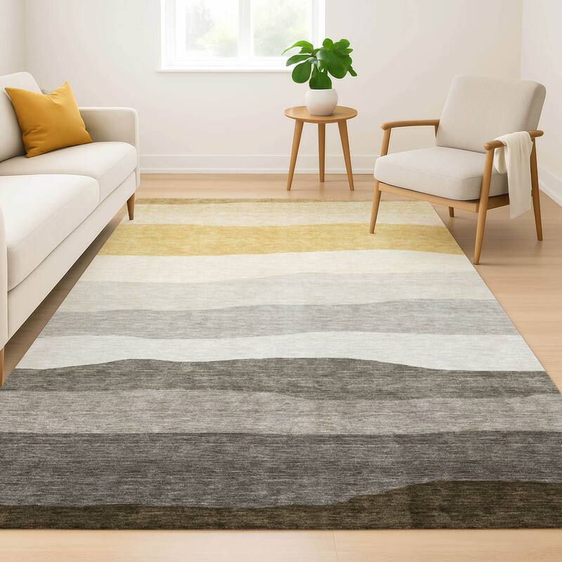 Premium Washable Super Soft Ombre Stripe Mayfield Rug