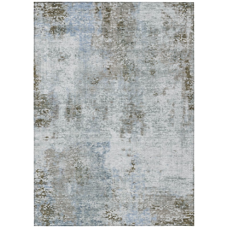 HomeRoots Abstract Transitional Rectangle Outdoor Rug