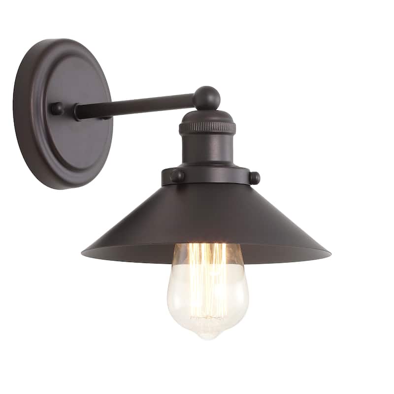 Florence Metal Shade Sconce, by JONATHAN Y - 1-Light - Oil Rubbed Bronze