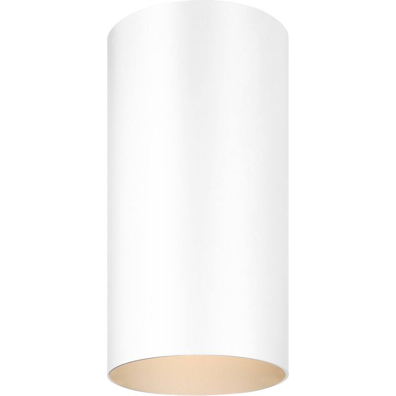 Volume Lighting Single Light 6" Wide Flush Mount Ceiling Fixture - White