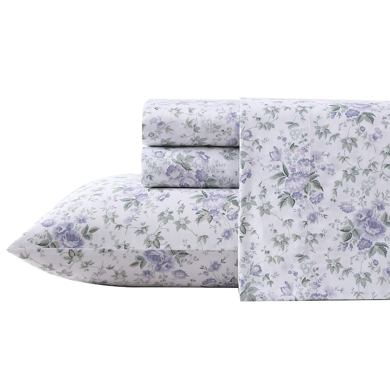 Laura Ashley Soft & Silky Sateen Printed Cotton Sheet Set