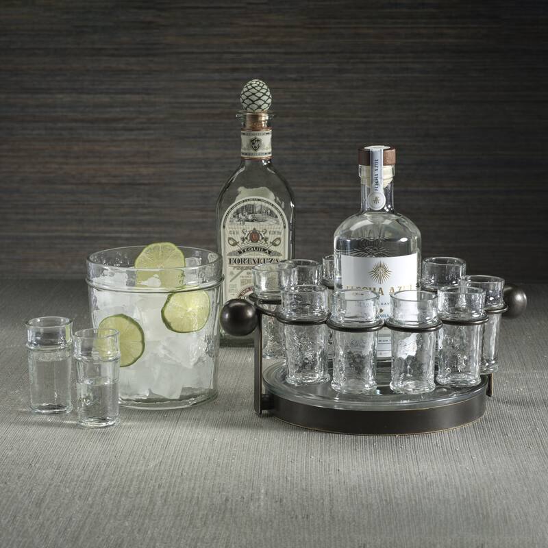 Agave 10-Piece Tequila Shot Set with Ice Bucket